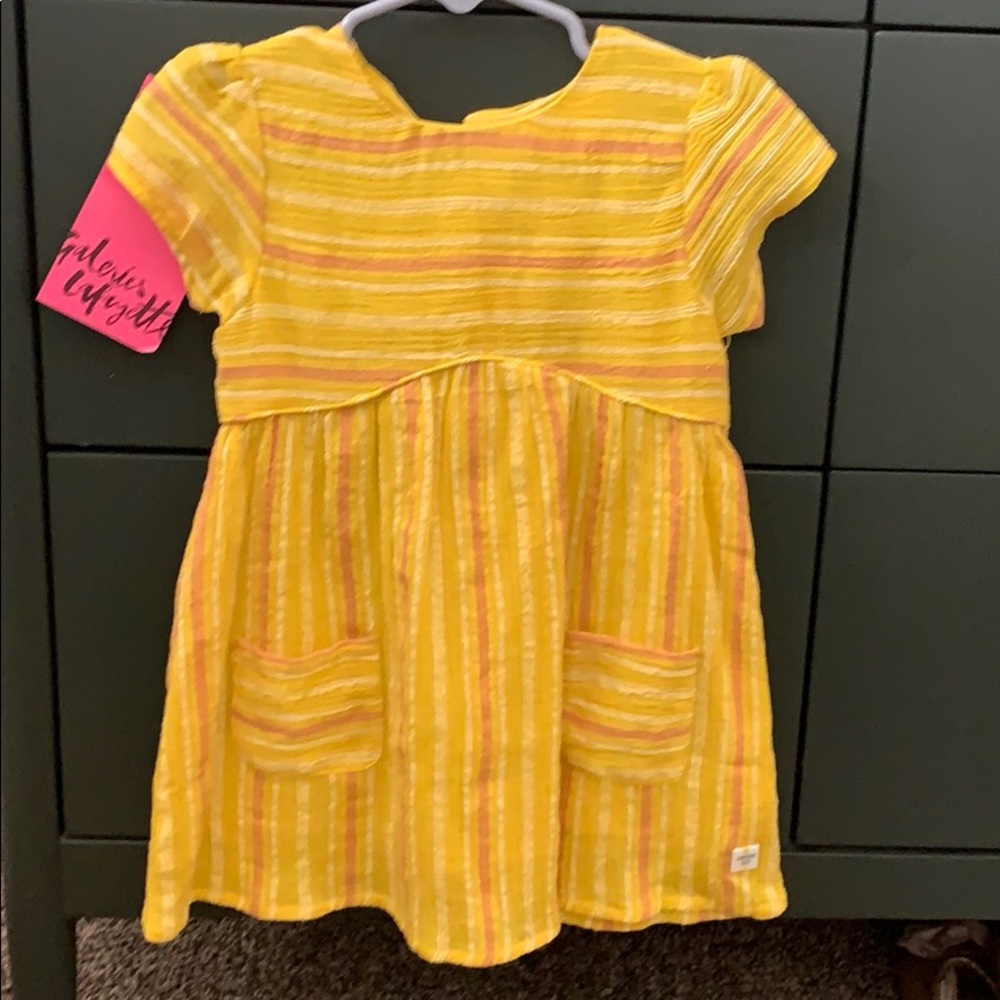 Carrement Beau Striped Gauze Baby Dress